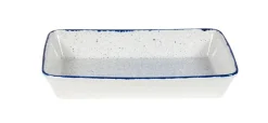Plat buffet porcelaine vitrifiée Hints Indigo 38x25x6,2 cm 3,5 L Stonecast Hints - CHURCHILL Discount