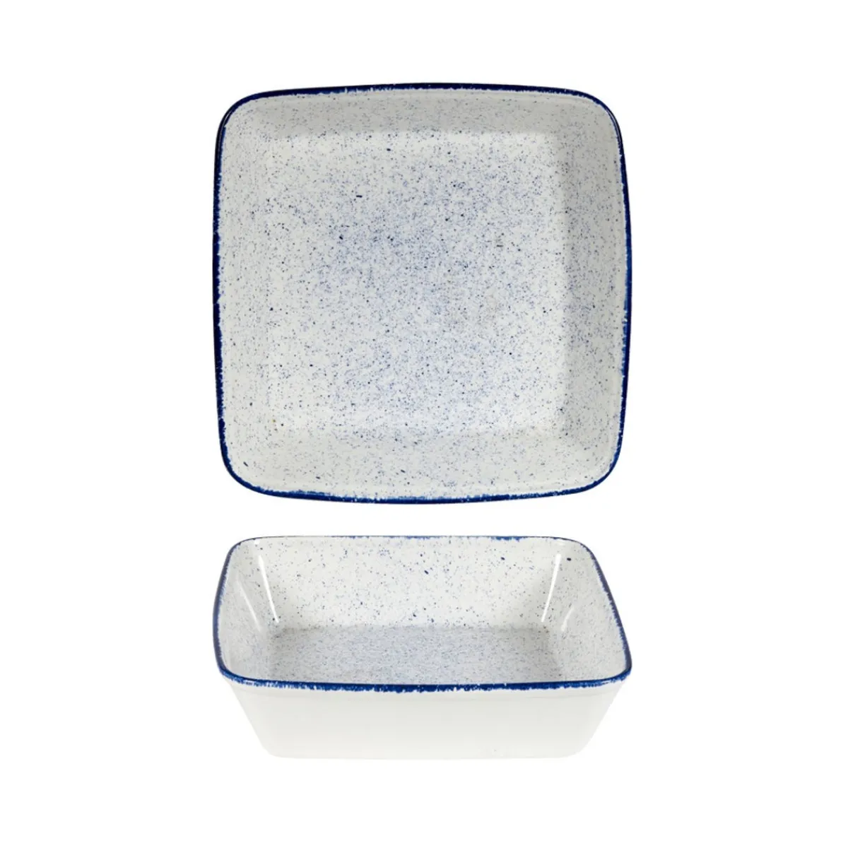Plat buffet porcelaine vitrifiée Hints Indigo 25x25x6,2 cm 2 L Stonecast Hints - CHURCHILL Discount