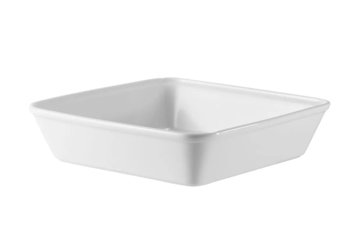 Plat buffet porcelaine vitrifiée blanc 25x25x6,2 cm 2 L Counter Serve - CHURCHILL New