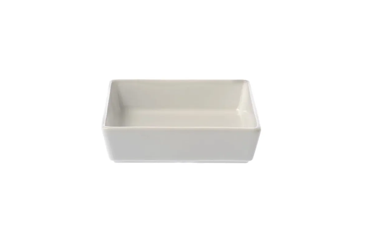 ESSENTIALS COLLECTION Plat carré blanc porcelaine 14,2 cm Oxstal (24 pièces) New