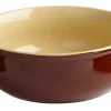 Plat à cassoulet rond brun grès émaillé Ø 18 cm - PRO.MUNDI Outlet