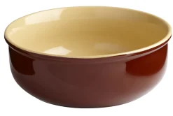 Plat à cassoulet rond brun grès émaillé Ø 18 cm - PRO.MUNDI Outlet