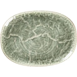 Plat coupe ovale Sage porcelaine vitrifiée 25 cm Krush - RAK