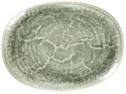 RAK Plat coupe ovale Sage porcelaine vitrifiée 32 cm Krush Clearance