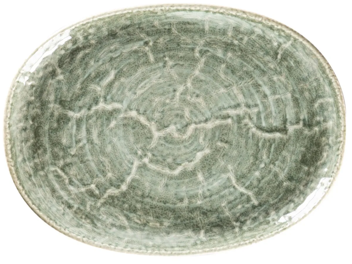 RAK Plat coupe ovale Sage porcelaine vitrifiée 32 cm Krush Clearance