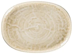 Plat coupe ovale vanilla porcelaine vitrifiée 28 cm Krush - RAK Discount