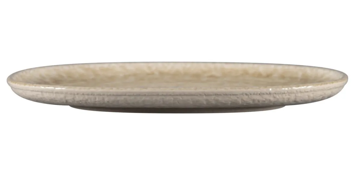 Plat coupe ovale vanilla porcelaine vitrifiée 28 cm Krush - RAK Discount