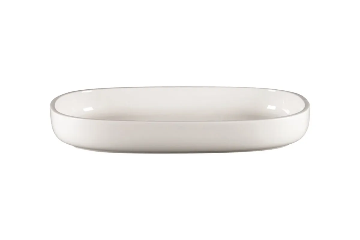 RAK Plat creux ovale blanc porcelaine vitrifiée 33,2 cm stone Ease New