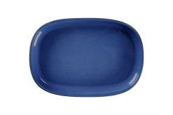 Plat creux ovale bleu porcelaine vitrifiée 33,2 cm stone Ease - RAK New