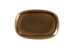 Plat creux ovale bronze porcelaine vitrifiée 30 cm stone Ease - RAK