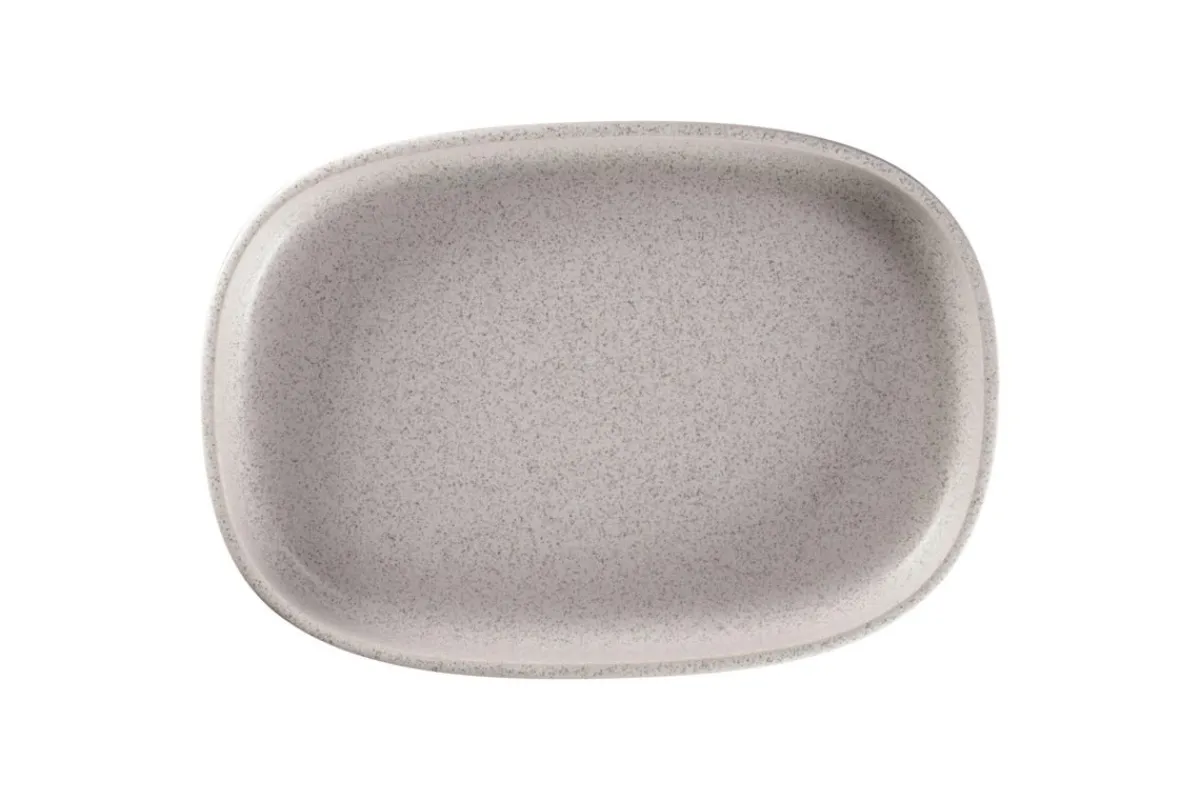 RAK Plat creux ovale gris porcelaine vitrifiée 33,2 cm stone Ease Outlet