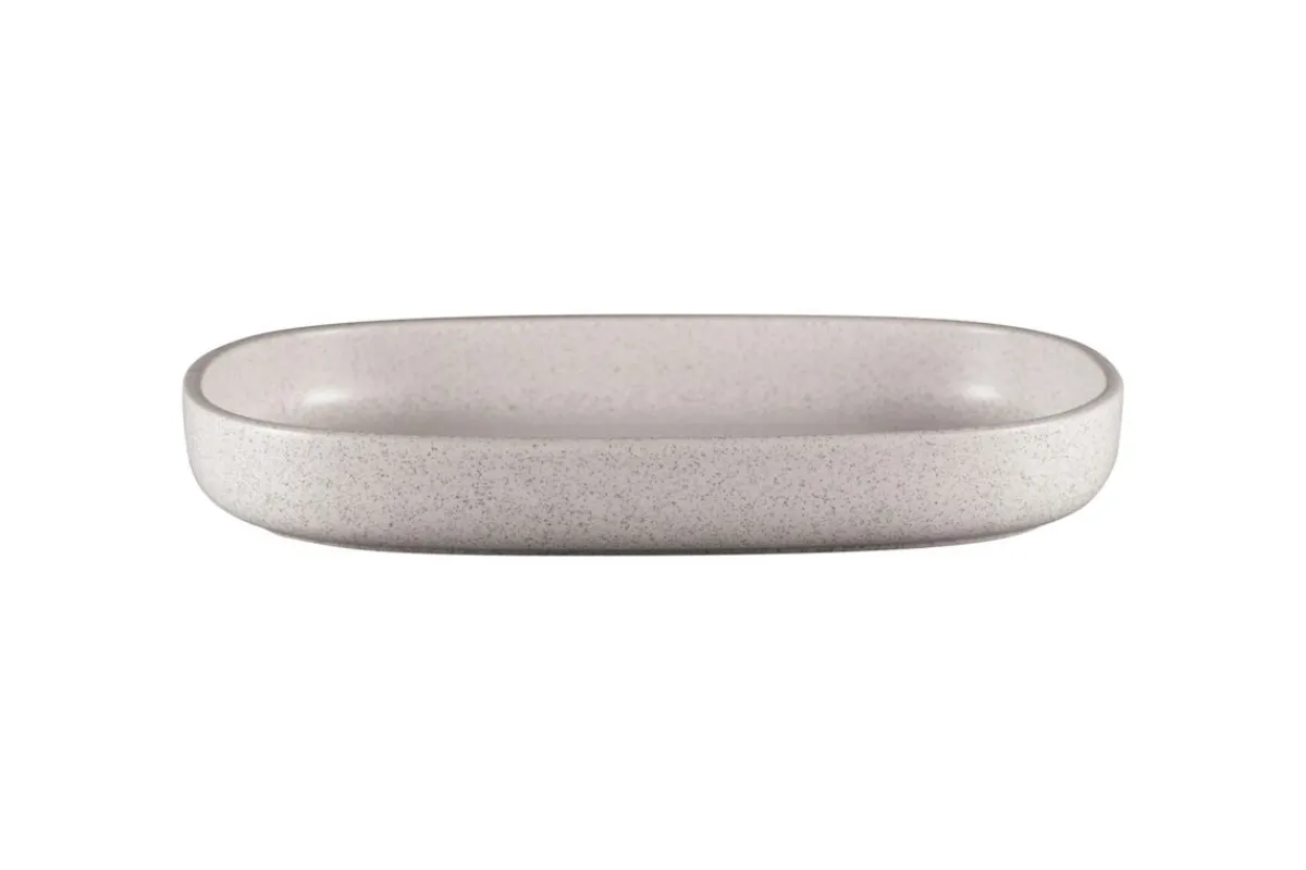 RAK Plat creux ovale gris porcelaine vitrifiée 33,2 cm stone Ease Outlet