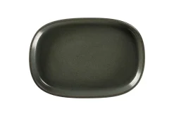 Plat creux ovale noir porcelaine vitrifiée 33,2 cm stone Ease - RAK Sale