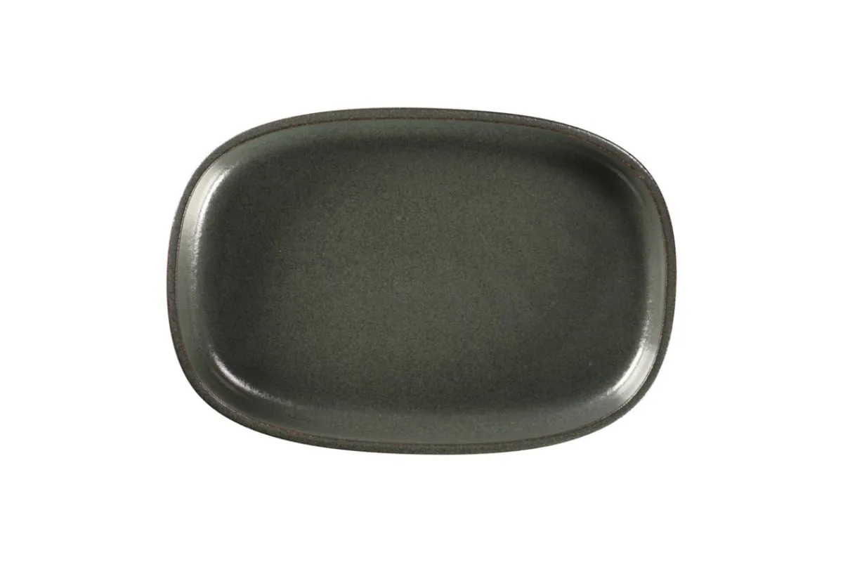 Plat creux ovale noir porcelaine vitrifiée 30 cm stone Ease - RAK Online