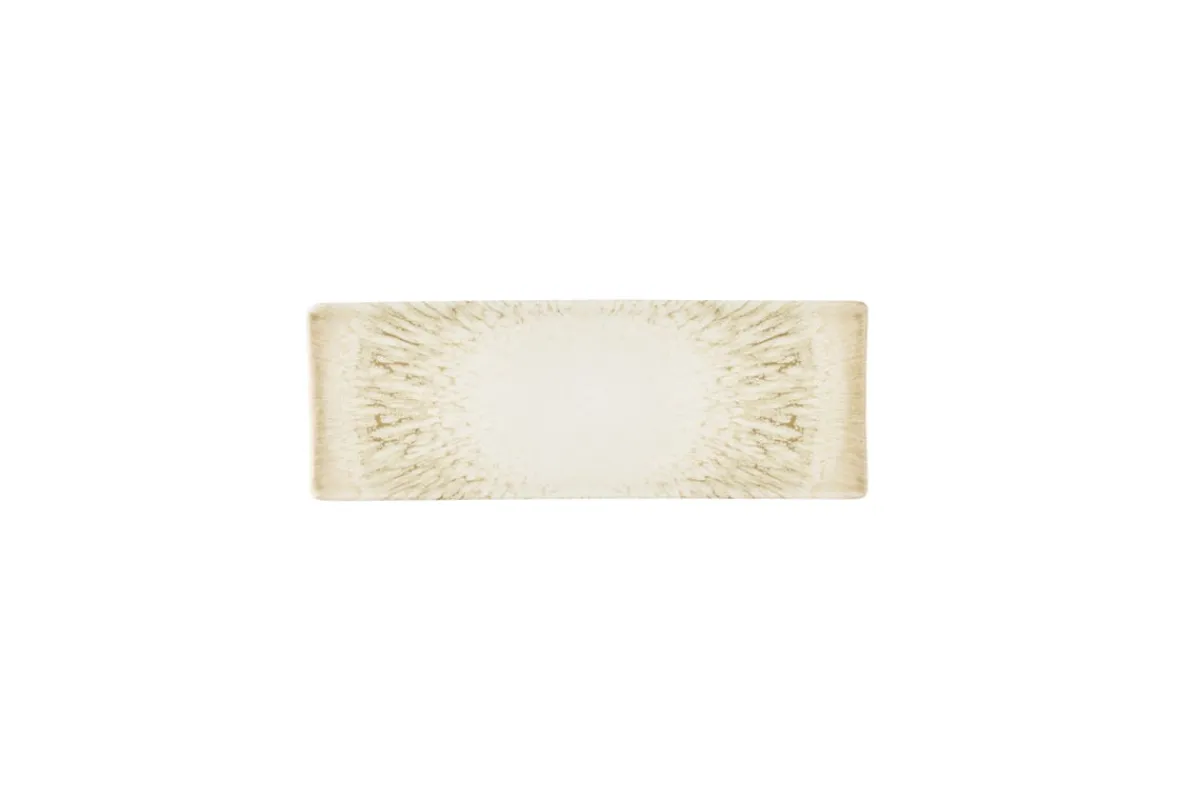 CHURCHILL Plat de présentation rectangulaire Natural porcelaine vitrifiée 25 cm Inked Lume New