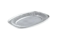 Plat de présentation rectangulaire gris aluminium 35,1x24,3x2,3 cm (10 pièces) - Aucune Clearance