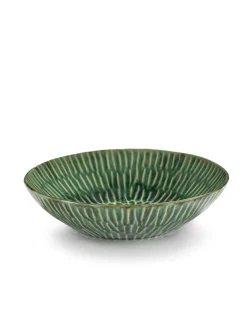 Plat de présentation rond vert grès émaillé 26 cm Ø 26 cm Verde Lanza - SERAX Best
