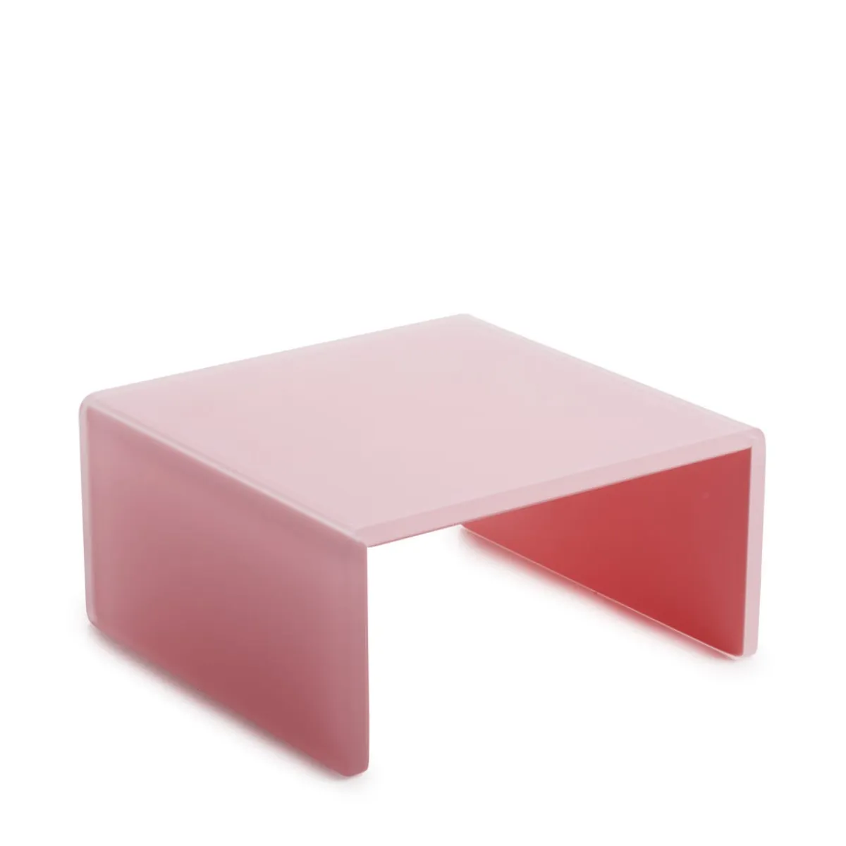 Plateau avec pieds résine Nacryl® rose 20x20x10,5 cm Mealplak - REVOL Outlet