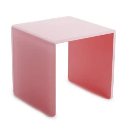Plateau avec pieds résine Nacryl® rose 20x20x20,5 cm Mealplak - REVOL Discount