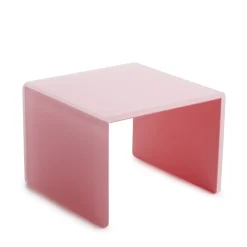 REVOL Plateau avec pieds résine Nacryl® rose 20x20x15,5 cm Mealplak Clearance