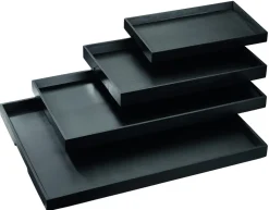 Plateau bambou noir 39x21x2,5 cm Oxstal (20 pièces) - PRO.MUNDI New