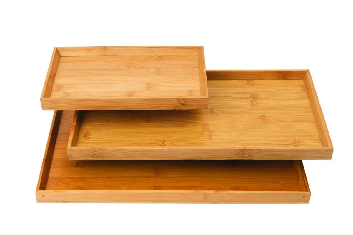 PRO.MUNDI Plateau bambou 25x15x2,5 cm Oxstal (20 pièces) Discount