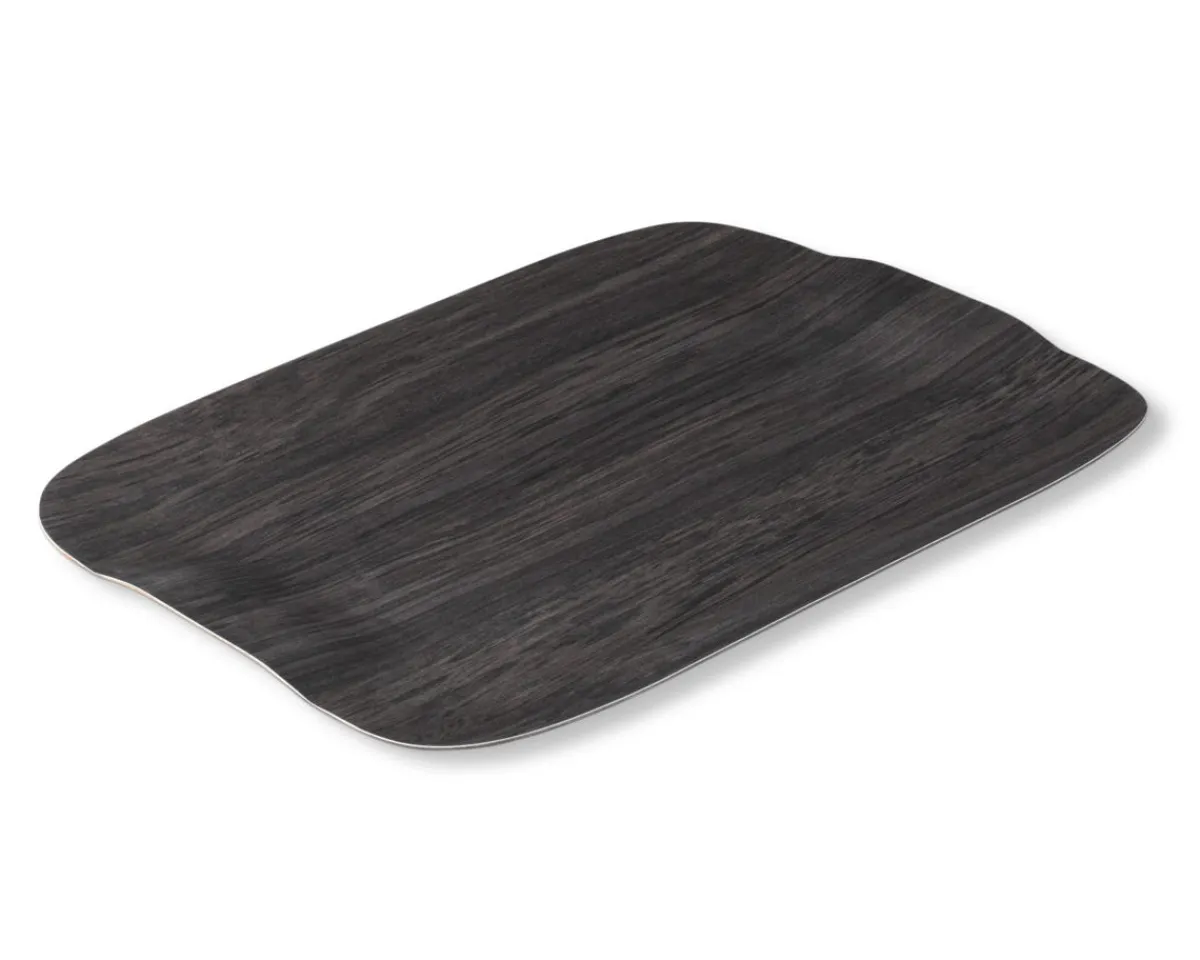 PLATEX Plateau bois Cèdre foncé 60x40 cm Papillon Online