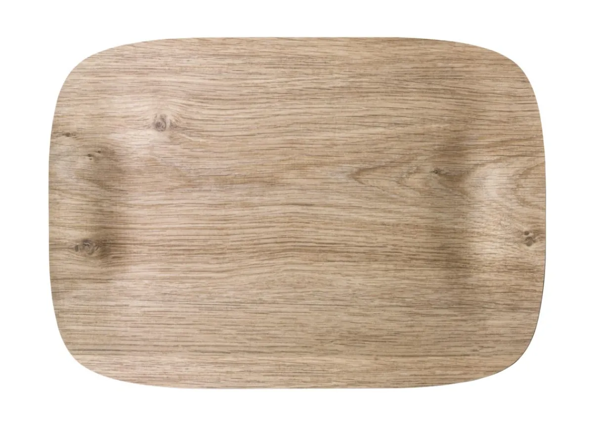 PLATEX Plateau bois Chêne clair 46x36 cm Papillon Sale