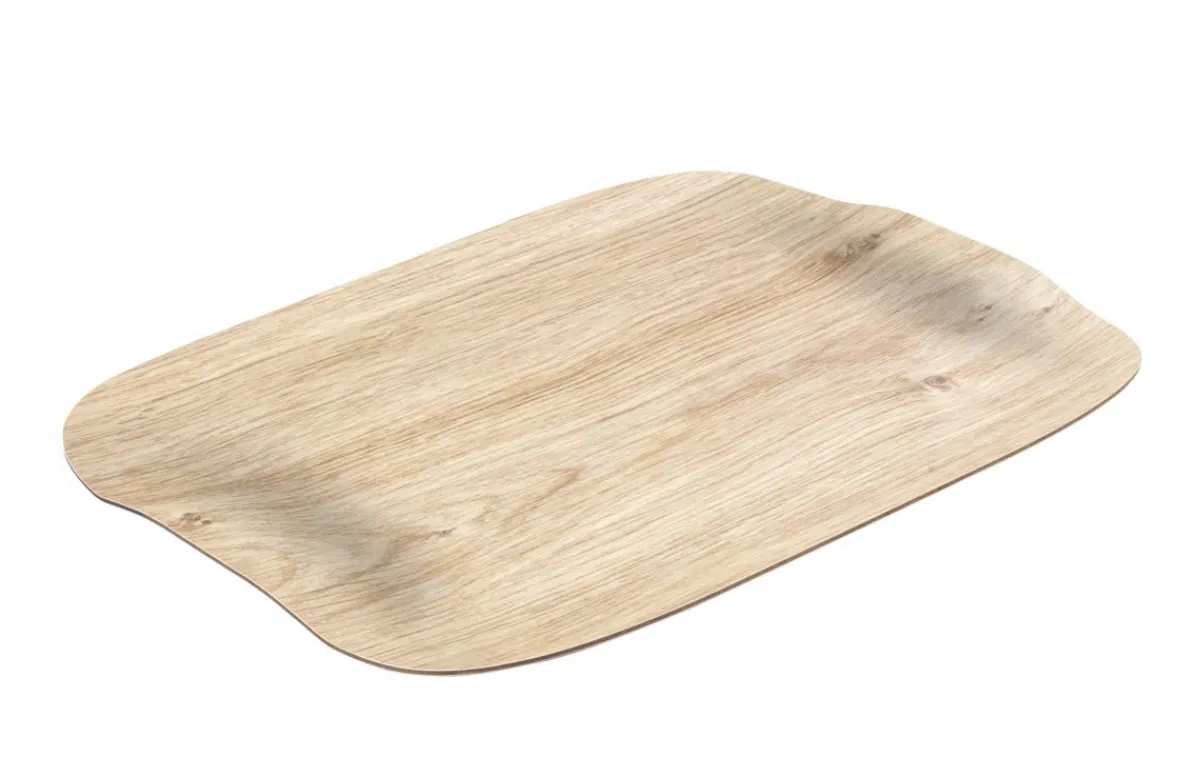 Plateau bois Chêne clair 41x29 cm Papillon - PLATEX Sale