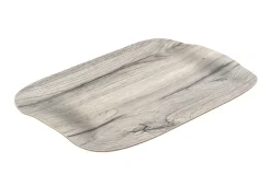 PLATEX Plateau bois chêne gris 41x29 cm Papillon