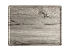 PLATEX Plateau bois chêne gris 37x28 cm Slim Online