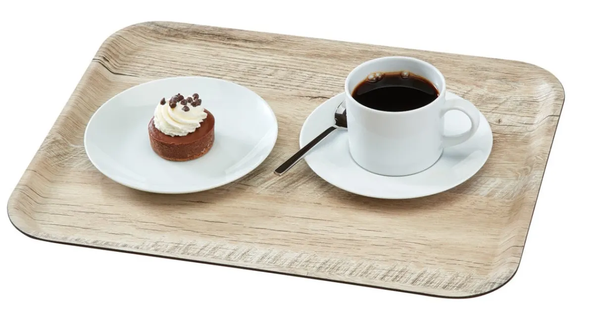 Plateau bois compresse marron 24x35 cm Madeira - CAMBRO Hot