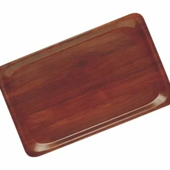 Plateau bois compresse marron 38x27 cm Capri - CAMBRO Online