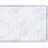 PLATEX Plateau bois marbre blanc 37x28 cm Slim Best