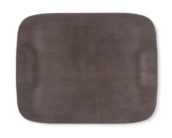 PLATEX Plateau bois roc brun 41x29 cm Papillon