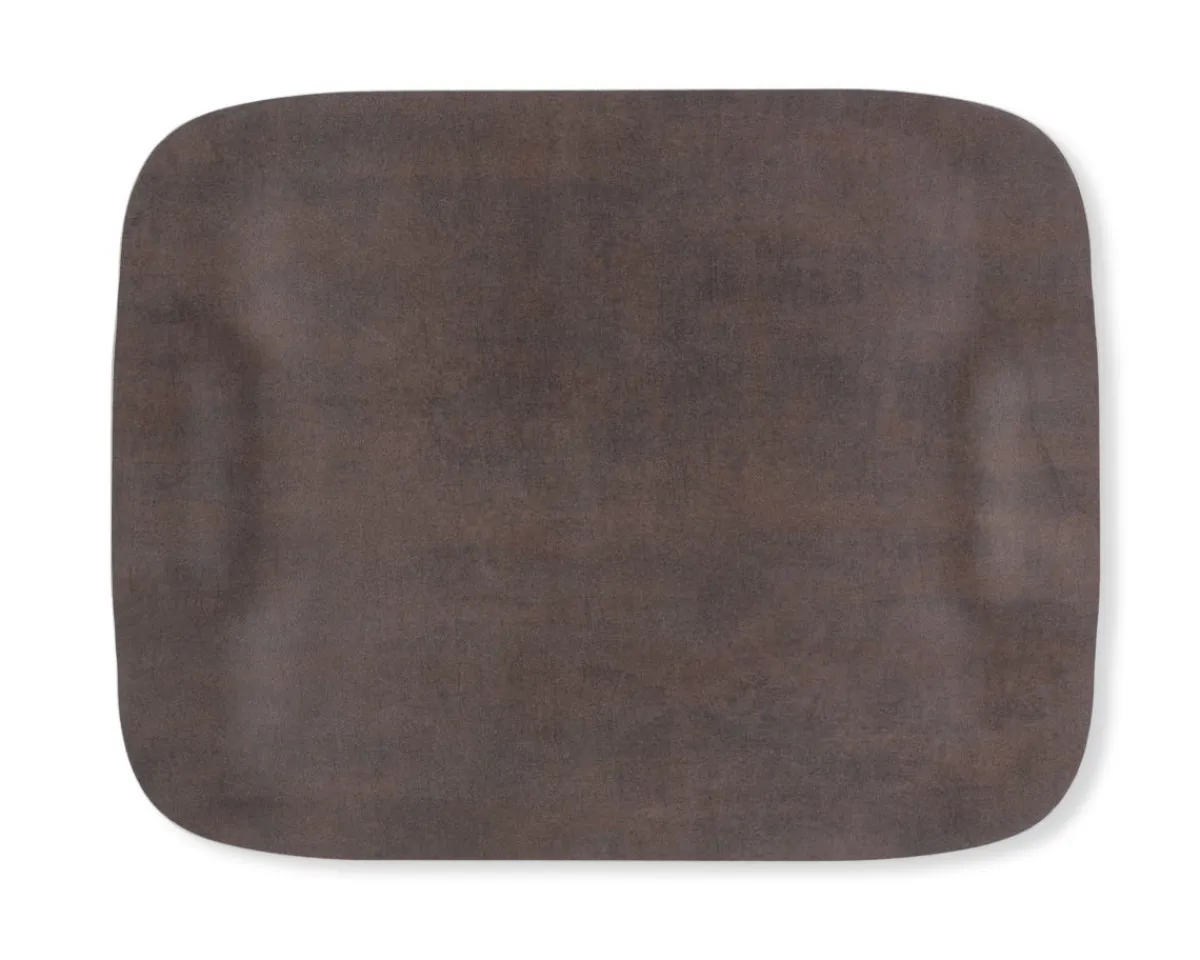 PLATEX Plateau bois roc brun 41x29 cm Papillon