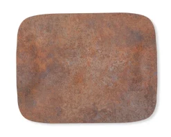 PLATEX Plateau bois rouille 41x29 cm Papillon Online