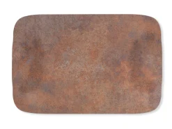 Plateau bois rouille 60x40 cm Papillon - PLATEX Discount