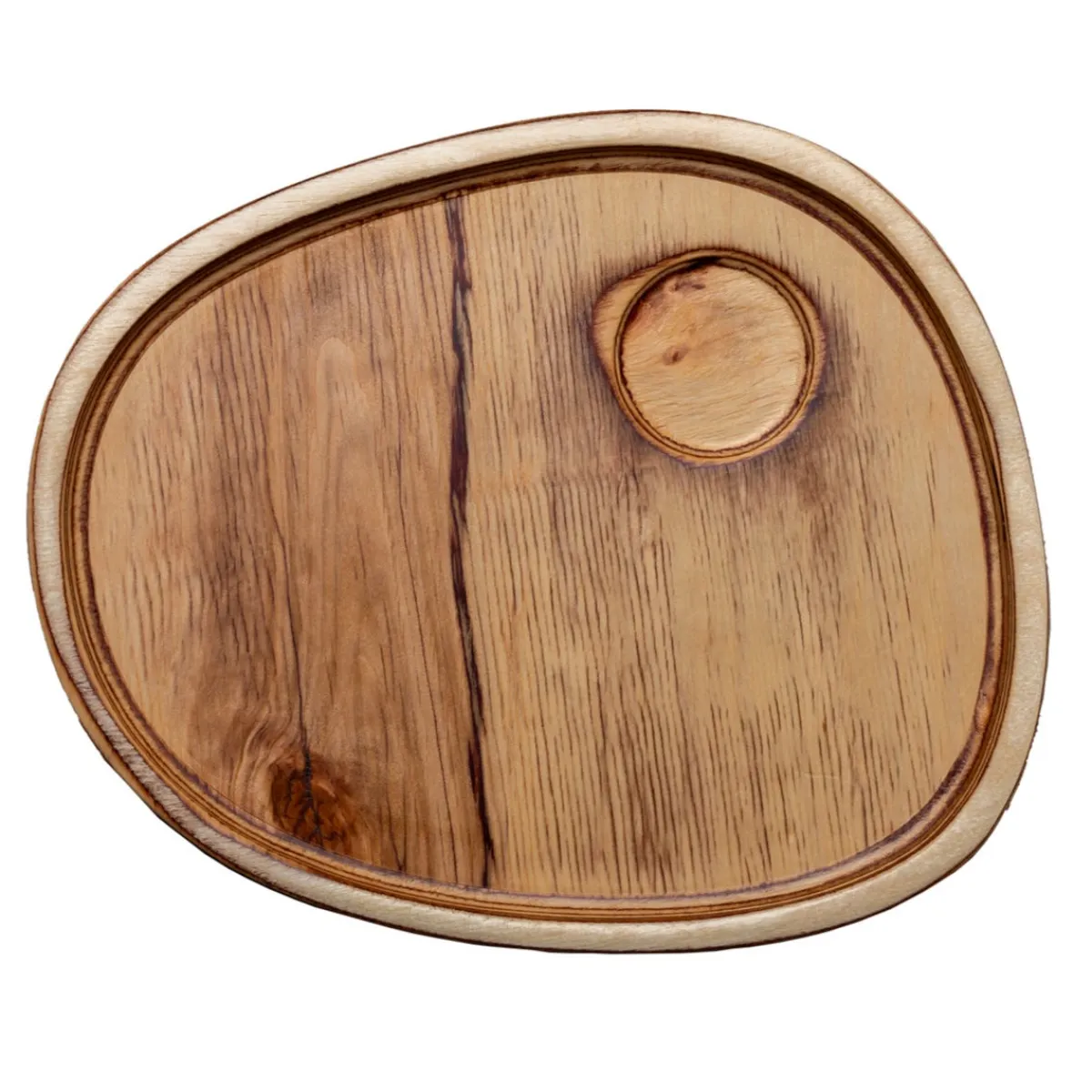 DE LA ROCA Plateau café gourmand irrégulier bouleau 26 cm Sale