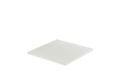 Plateau carré blanc résine Nacryl® 24,5 cm - MEALPLAK