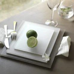 Plateau carré blanc résine Nacryl® 30 cm - MEALPLAK Hot