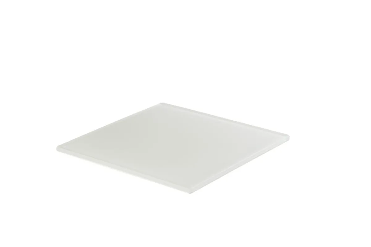 Plateau carré blanc résine Nacryl® 30 cm - MEALPLAK Hot