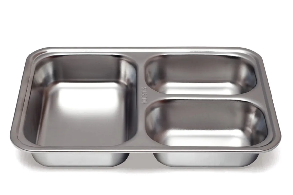 PLASTOREX Plateau à compartiments inox 24x17 cm Inox Hot