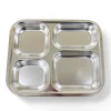 Plateau 4 compartiments rectangulaire inox 25 cm Hypinox - PRO.MUNDI Discount
