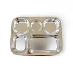 PRO.MUNDI Plateau 5 compartiments rectangulaire inox 30,5 cm Hypinox Discount