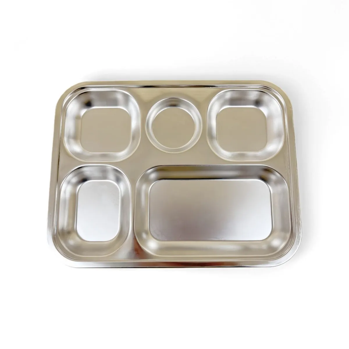 PRO.MUNDI Plateau 5 compartiments rectangulaire inox 30,5 cm Hypinox Discount