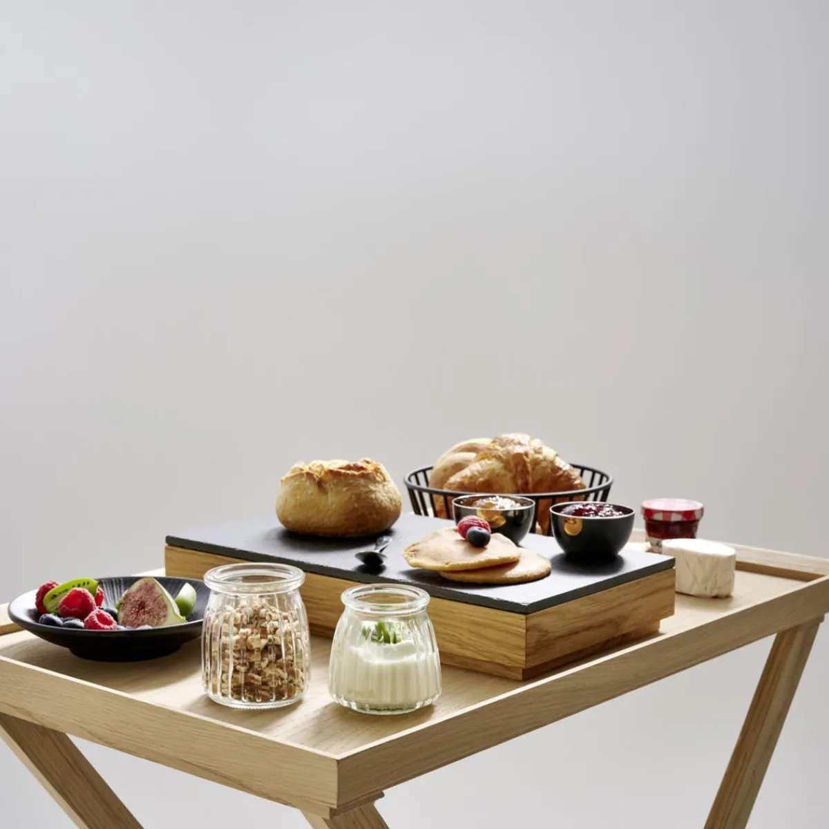 APS Plateau de service chêne 60x40x3 cm Valo Discount