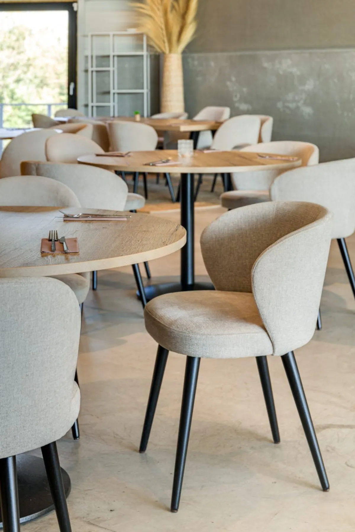 Plateau de table intérieur Chêne clair Ø 120 cm 2,6 cm Halifax - FLEXMOB Hot