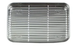 Plateau à dresser avec grille inox 26x18,5x2 cm - PRO.COOKER Hot