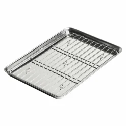 Plateau à dresser avec grille inox 21,5x15,1x1,8 cm - L.TELLIER Outlet